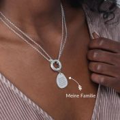 Anna Dubbele Laag Naam Ketting [Sterling Zilver] 