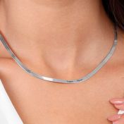 Collier Talisa à Maille Miroir avec Prénoms [Argent 925]