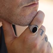 King’s Seal Ring for Men - Sterling Silver