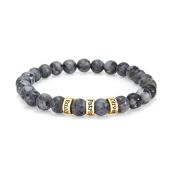 Labradorite Women Name Bracelet [18K Gold Vermeil]