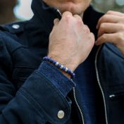 Lapis Lazuli Men Name Bracelet