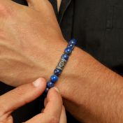 Lapis Lazuli Evil Eye Men Bracelet