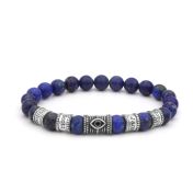 Nazar Auge Herrenarmband aus Lapislazuli mit Gravur
