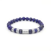 Lapis Lazuli Infinity Women Name Bracelet [Silver]