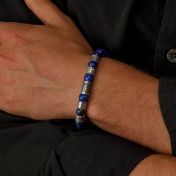 Lapis Lazuli Om Mannen Naam Armband