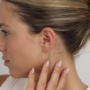 Large Beaded Hoop Earrings [18K Gold Plated]