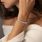 Mia Tennis Armband mit Gravur und einem Statement [Sterlingsilber]
