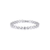 Mia Tennis Armband mit Gravur und einem Statement [Sterlingsilber]