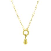 Collana Emma a Graffette a forma di Cerchio [Placcato Oro 18kt ] - Charms con il Nome