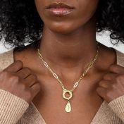 Charm Prénom Grande Goutte [Plaqué Or 18ct]