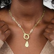 Charm Prénom Grande Goutte [Plaqué Or 18ct]