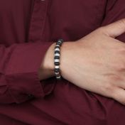 Lava and Jasper Name Bracelet - Sterling Silver