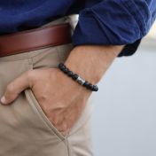 Lava Stone Evil Eye Men Bracelet