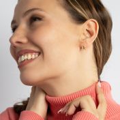 Talisa Initial Earrings with Diamonds [18K Gold Plated]