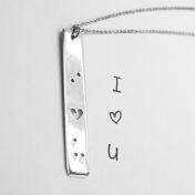 I Love You Necklace - Sterling Silver