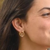 Spheres of Love Earrings [Gold Plated]