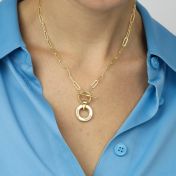 Samen Verbonden Naam Ketting - [Link Ketting / 18K Goud Vermeil]