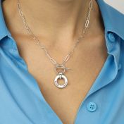 Samen Verbonden Naam Ketting - [Link Ketting / Sterling Zilver]