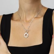 Samen Verbonden Naam Ketting - [Link Ketting / Sterling Zilver]