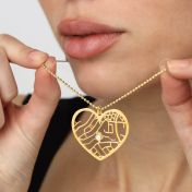 Ties of Heart Map Necklace [18K Gold Vermeil]