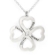 Special Heart Clover Name Necklace [Sterling Silver]