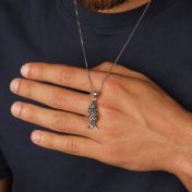 Lucky Fish Necklace for Men [Sterling Silver]