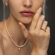 Lumina Promise Ring with Diamond [14 Karat Gold]