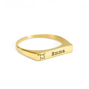 Lumina Promise Ring with Diamond [18K Gold Plated]