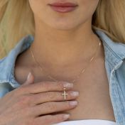 Luminous Cross Necklace [Gold Plated]