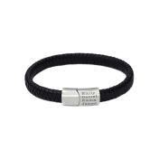 Herrenarmband mit graviertem Magnet - Schwarz