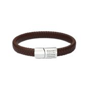 Men Magnet Engraved Bracelet - Brown
