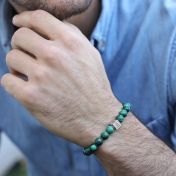 Classic Malachite Men Bracelet - Sterling Silver
