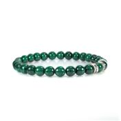 Bracelet Malachite avec Prénom pour Femme [Argent 925]