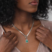 Malachite con Cristalli [Argento 925]