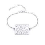 Treasured Spot Map Bracelet [Sterling Silver]