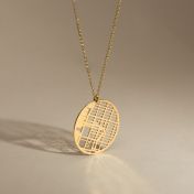 Herinneringen Cirkel Kaart Ketting [18K Goud Vermeil]