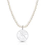 Precious Spot Map Necklace with Pearls [Sterling Silver]