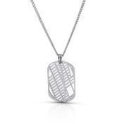 Classic Map Tag Necklace - Sterling Silver