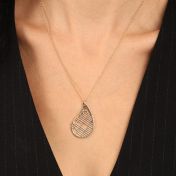 Levensdraad Kaart Ketting [18K Goud Vermeil]