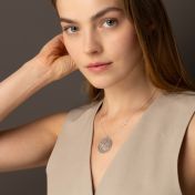 Collier Carte Précieuse avec Croix Latérale [Argent 925]