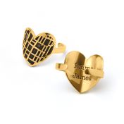 Anello con Mappa Silhouette Legami di Cuore [Placcato Oro 18K]