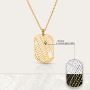 Classic Map Tag Necklace - 18K Gold Plated