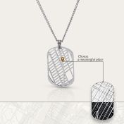 Classic Map Tag Necklace - Sterling Silver