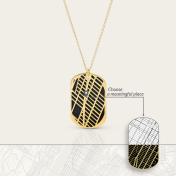 Map Tag Silhouette Necklace [18K Gold Plated]