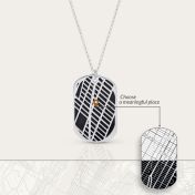 Map Tag Silhouette Necklace [Sterling Silver]