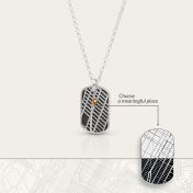 Collier Silhouette Carte en Petite Plaque [Argent 925]