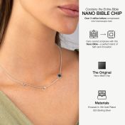 Maria Diamond Initial Necklace with Nano Bible [Sterling Silver]
