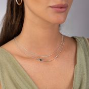 Maria Diamond Necklace with Nano Bible [Sterling Silver]