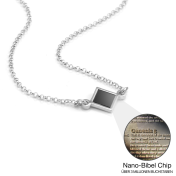 Maria Halskette mit Nano-Bibel [Sterlingsilber]