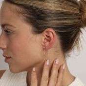 Medium Beaded Hoop Earrings [18K Gold Vermeil]